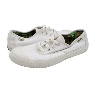 Keds Shoes Womens 9 White Leather Casual Low Top Lace Up Classic Sneakers